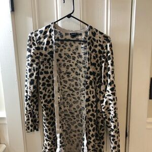 Torrid Leopard Print Cardigan - Black and Cream